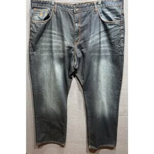 Vintage Rocawear Jeans Mens 42x32 (Fits 44x32) Blue Denim Baggy Y2K Faded Detail